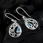 Blue-Topaz-Korean-Isadora-Solitaire-Dangle-Blue-925-Sterling-Silver-Earring
