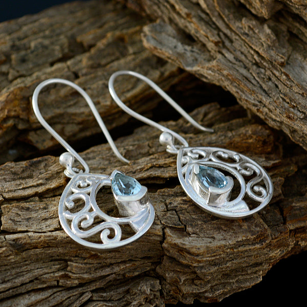 Blue-Topaz-Korean-Isadora-Solitaire-Dangle-Blue-925-Sterling-Silver-Earring
