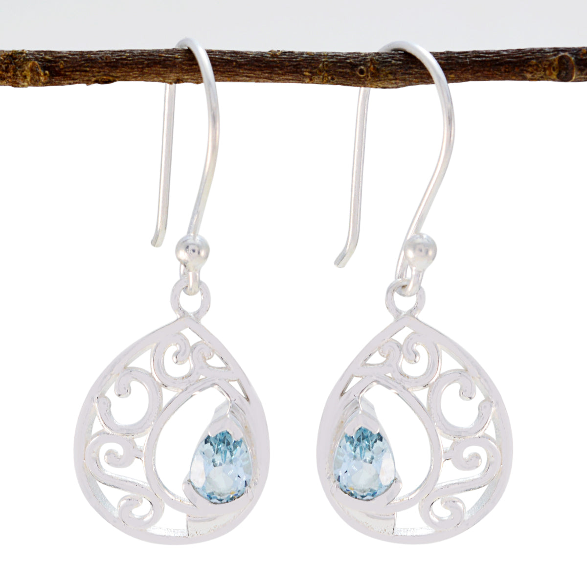 Blue-Topaz-Korean-Isadora-Solitaire-Dangle-Blue-925-Sterling-Silver-Earring
