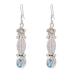 Blue-topaz-Latin-American-Nayara-Solitaire-Dangle-Blue-925-Silver-Earring