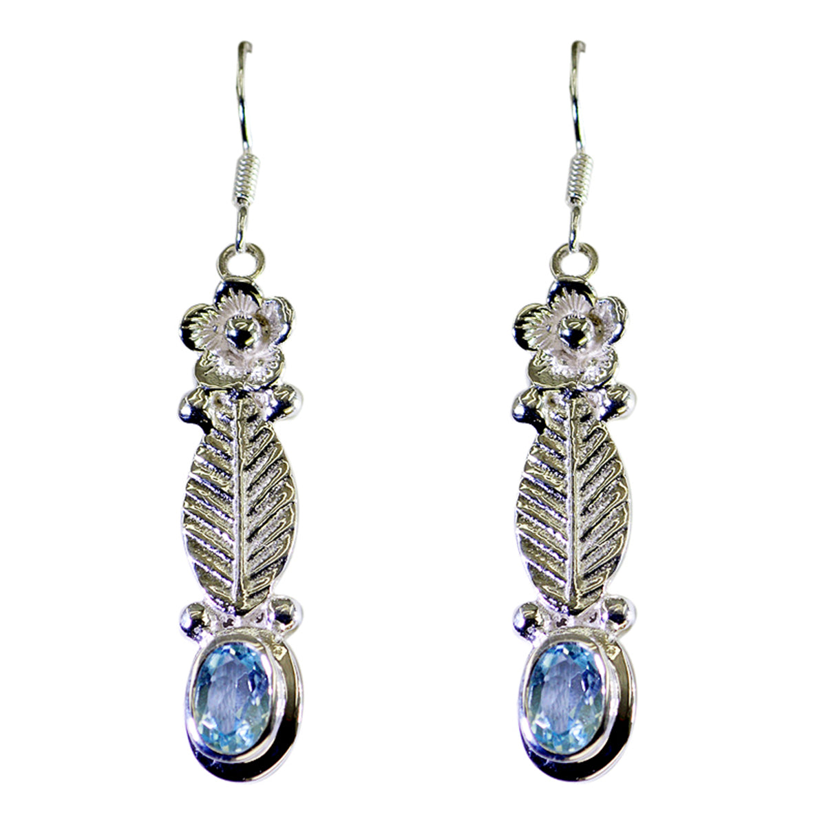 Blue-topaz-Latin-American-Nayara-Solitaire-Dangle-Blue-925-Silver-Earring