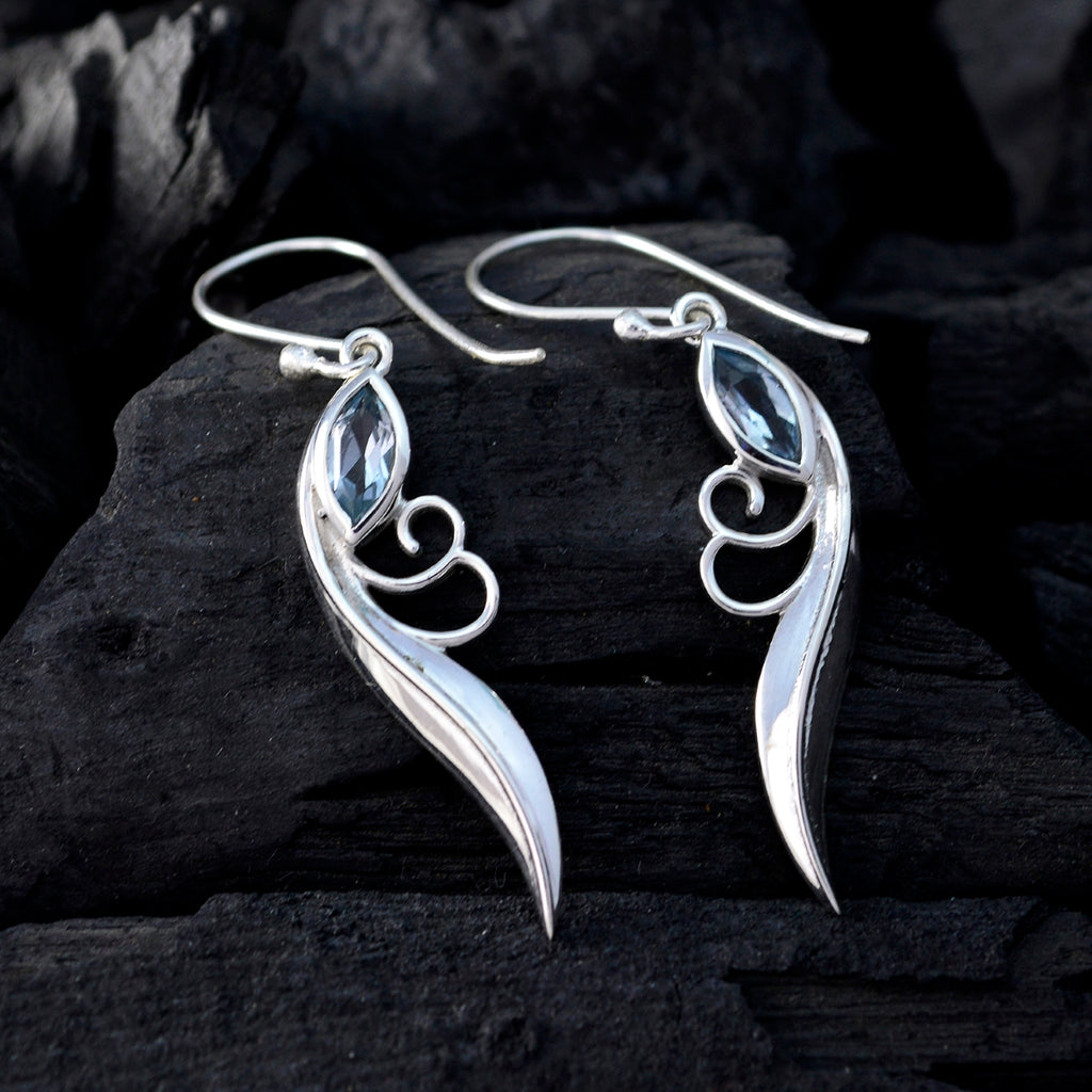 Blue-Topaz-Japanese-Ivana-Solitaire-Dangle-Blue-925-Sterling-Silver-Earring