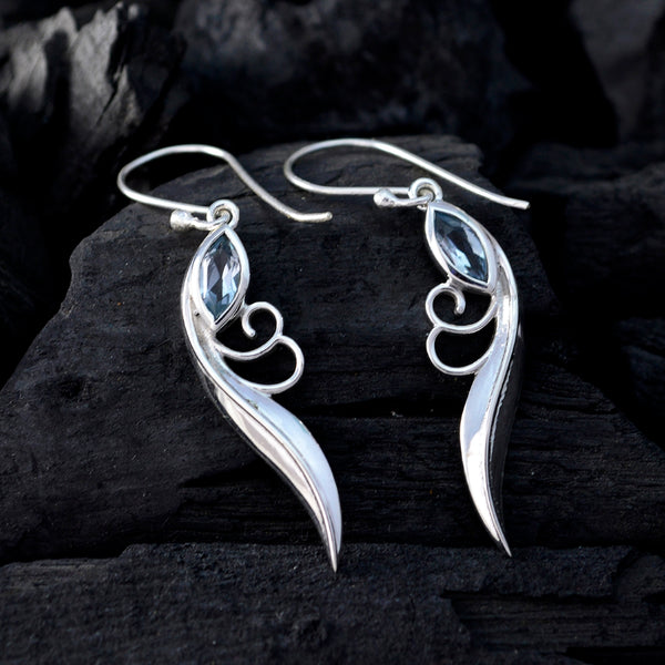 Blue-Topaz-Japanese-Ivana-Solitaire-Dangle-Blue-925-Sterling-Silver-Earring