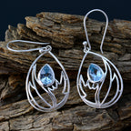 Blue-Topaz-Turkish-Joaquina-Solitaire-Dangle-Blue-925-Sterling-Silver-Earring