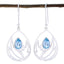 Blue-Topaz-Turkish-Joaquina-Solitaire-Dangle-Blue-925-Sterling-Silver-Earring