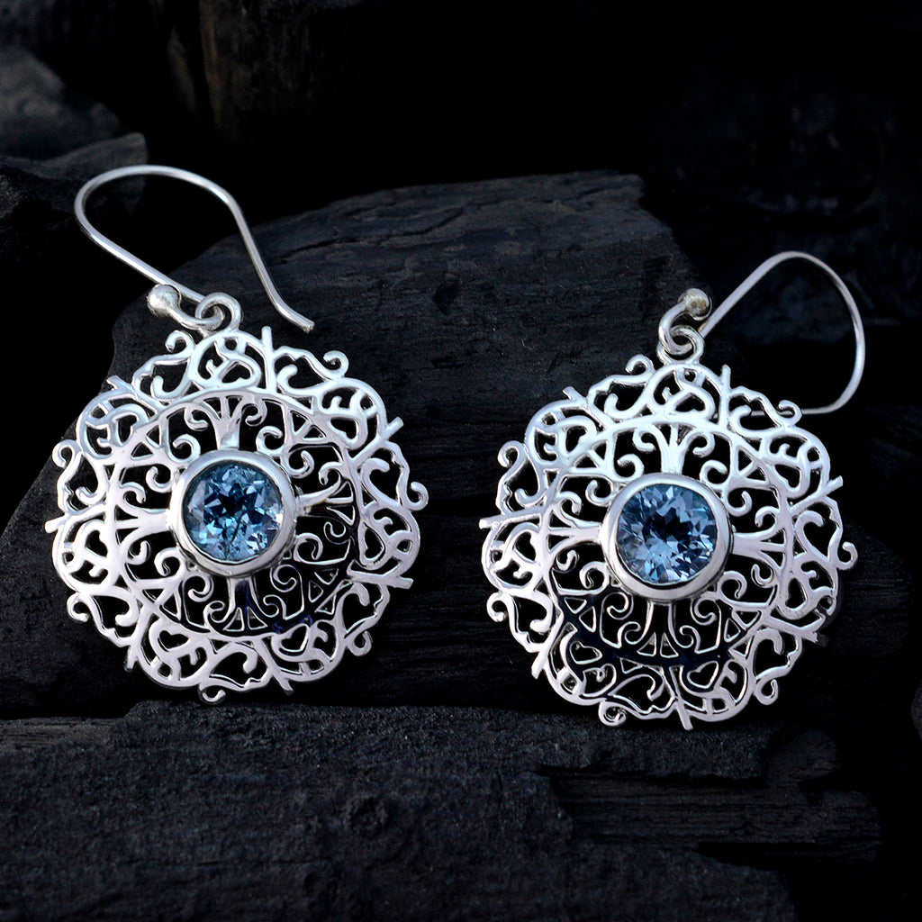 Blue-topaz-Mexican-Mathilde-Solitaire-Dangle-Blue-Silver-Earring