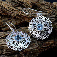 Blue-topaz-Mexican-Mathilde-Solitaire-Dangle-Blue-Silver-Earring