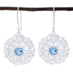 Blue-topaz-Mexican-Mathilde-Solitaire-Dangle-Blue-Silver-Earring