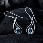 Blue-Topaz-Italian-Julia-Solitaire-Dangle-Blue-925-Silver-Earring
