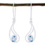 Blue-Topaz-Italian-Julia-Solitaire-Dangle-Blue-925-Silver-Earring