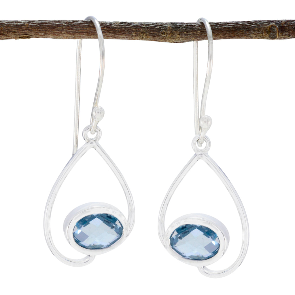 Blue-Topaz-Middle-Eastern-Julieta-Solitaire-Dangle-Blue-Sterling-Silver-Earring
