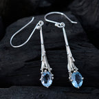Blue-Topaz-African-Eliza-Solitaire-Dangle-Blue-Sterling-Silver-Earring
