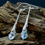 Blue-Topaz-African-Eliza-Solitaire-Dangle-Blue-Sterling-Silver-Earring
