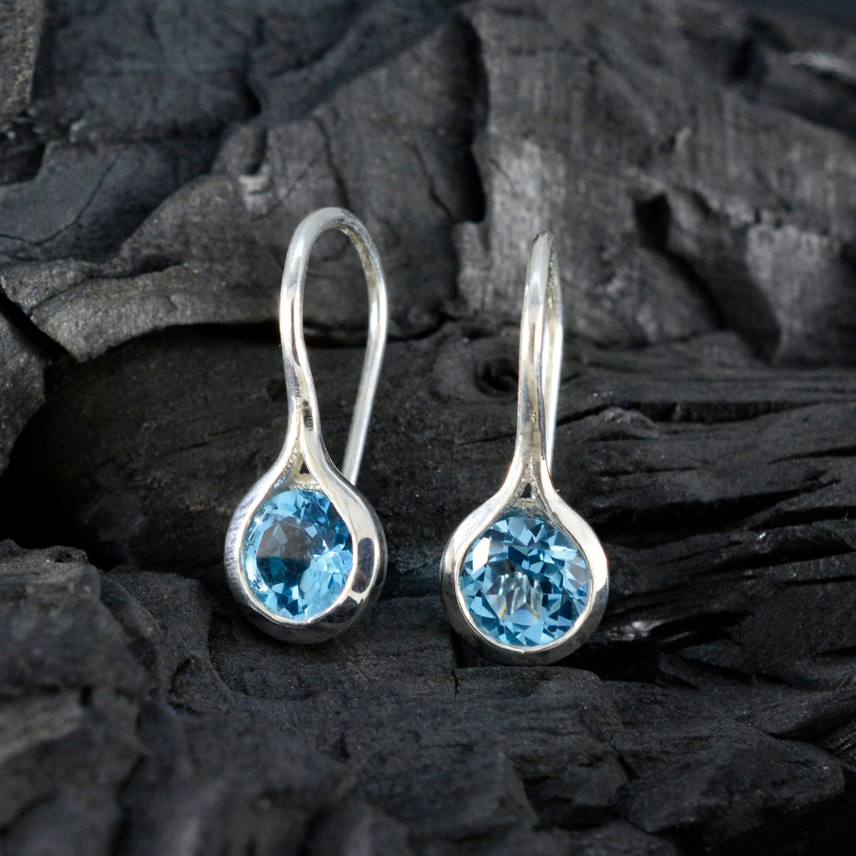 Blue-Topaz-American-María-Solitaire-Dangle-Blue-925-Silver-Earring