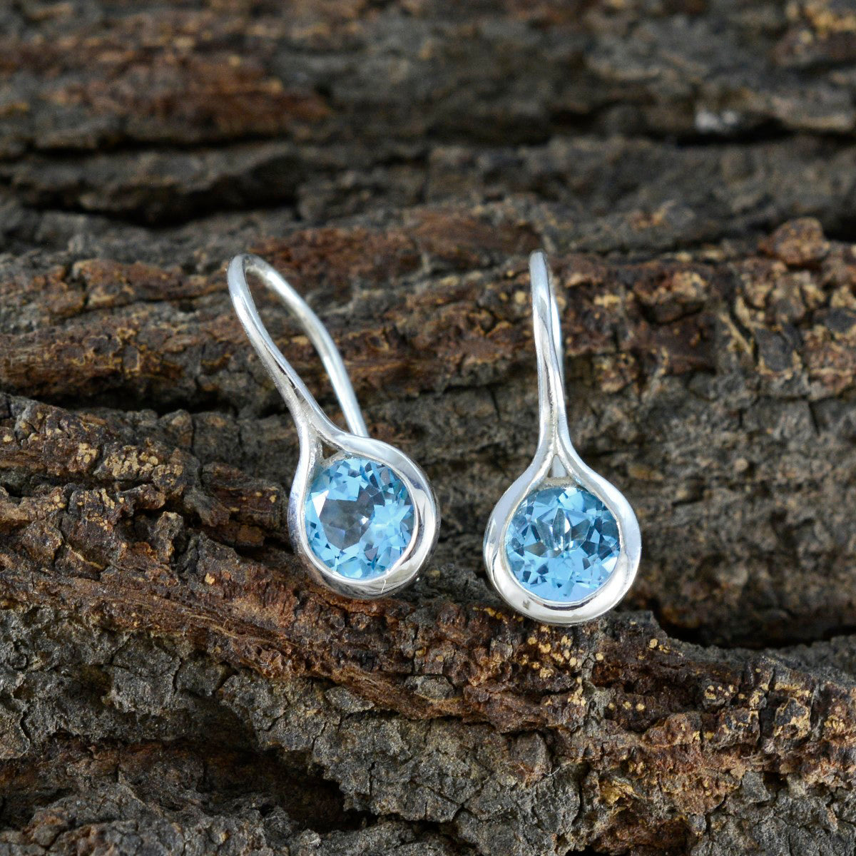 Blue-Topaz-American-María-Solitaire-Dangle-Blue-925-Silver-Earring