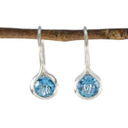 Blue-Topaz-American-María-Solitaire-Dangle-Blue-925-Silver-Earring
