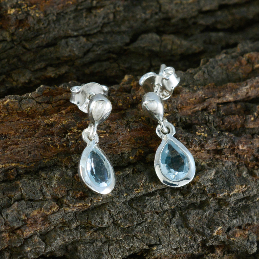Blue-Topaz-Russian-Zoe-Solitaire-Stud-Blue-92.5-Silver-Earring