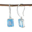Blue-Topaz-French-Luisa-Solitaire-Dangle-Blue-925-Sterling-Silver-Earring