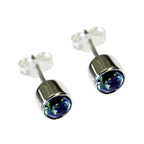 Blue-Topaz-Moroccan-Milagros-Solitaire-Stud-Blue-92.5-Silver-Earring