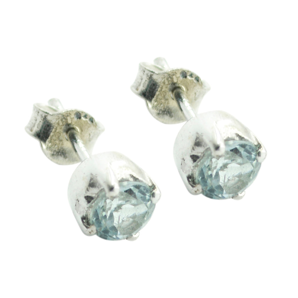 Blue-Topaz-Egyptian-Natalia-Solitaire-Stud-Blue-925-Sterling-Silver-Earring