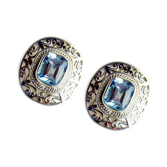 Blue-Topaz-American-Nayara-Solitaire-Stud-Blue-925-Silver-Earring