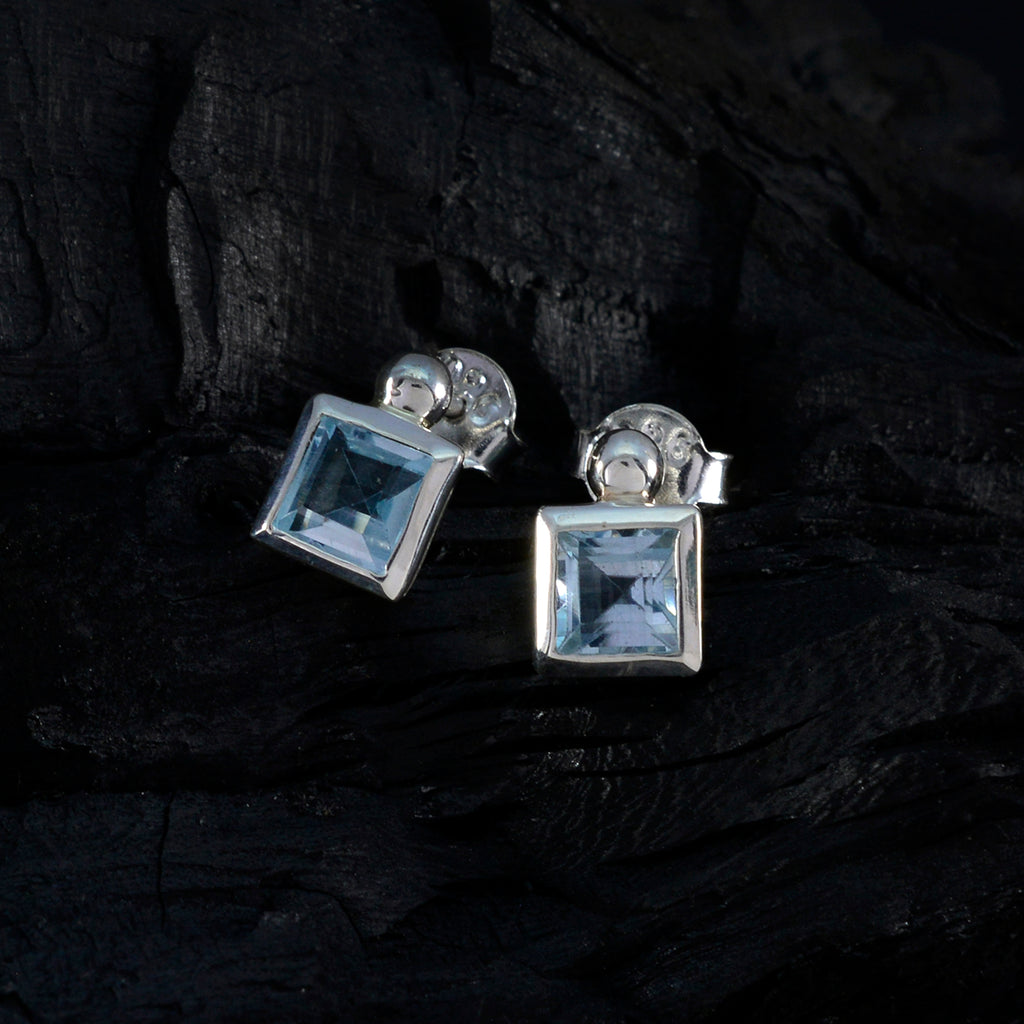 Blue-Topaz-Mexican-Camila-Solitaire-Stud-Blue-92.5-Silver-Earring