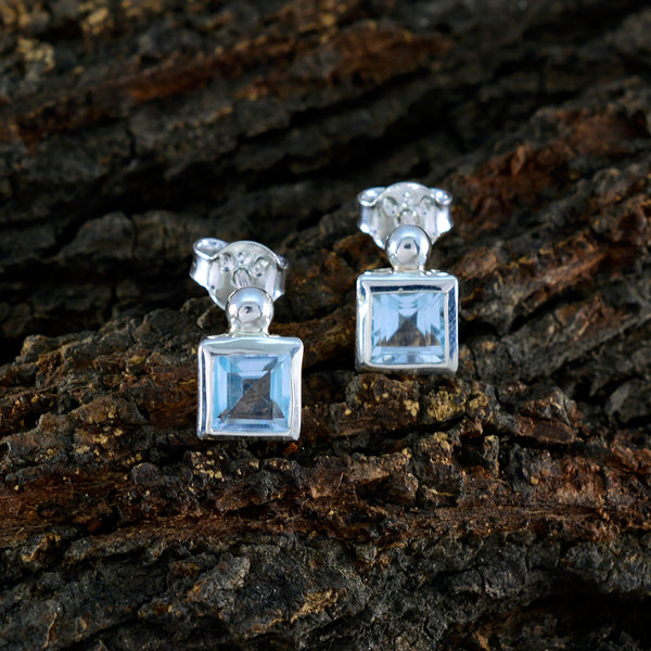Blue-Topaz-Mexican-Camila-Solitaire-Stud-Blue-92.5-Silver-Earring