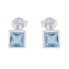 Blue-Topaz-Mexican-Camila-Solitaire-Stud-Blue-92.5-Silver-Earring
