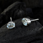 Blue-Topaz-Turkish-Paula-Solitaire-Stud-Blue-925-Sterling-Silver-Earring