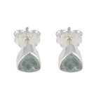 Blue-Topaz-Italian-Pilar-Solitaire-Stud-Blue-92.5-Silver-Earring