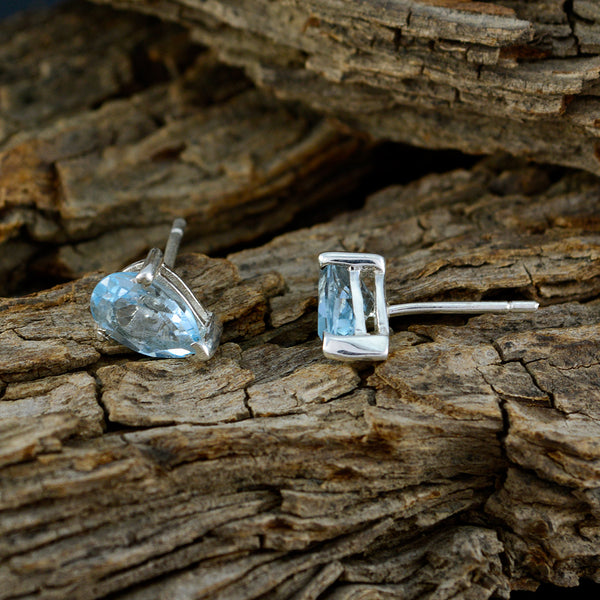 Blue-Topaz-Middle-Eastern-Rebeca-Solitaire-Stud-Blue-Sterling-Silver-Earring