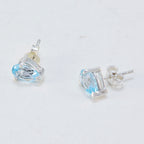 Blue-Topaz-Middle-Eastern-Rebeca-Solitaire-Stud-Blue-Sterling-Silver-Earring