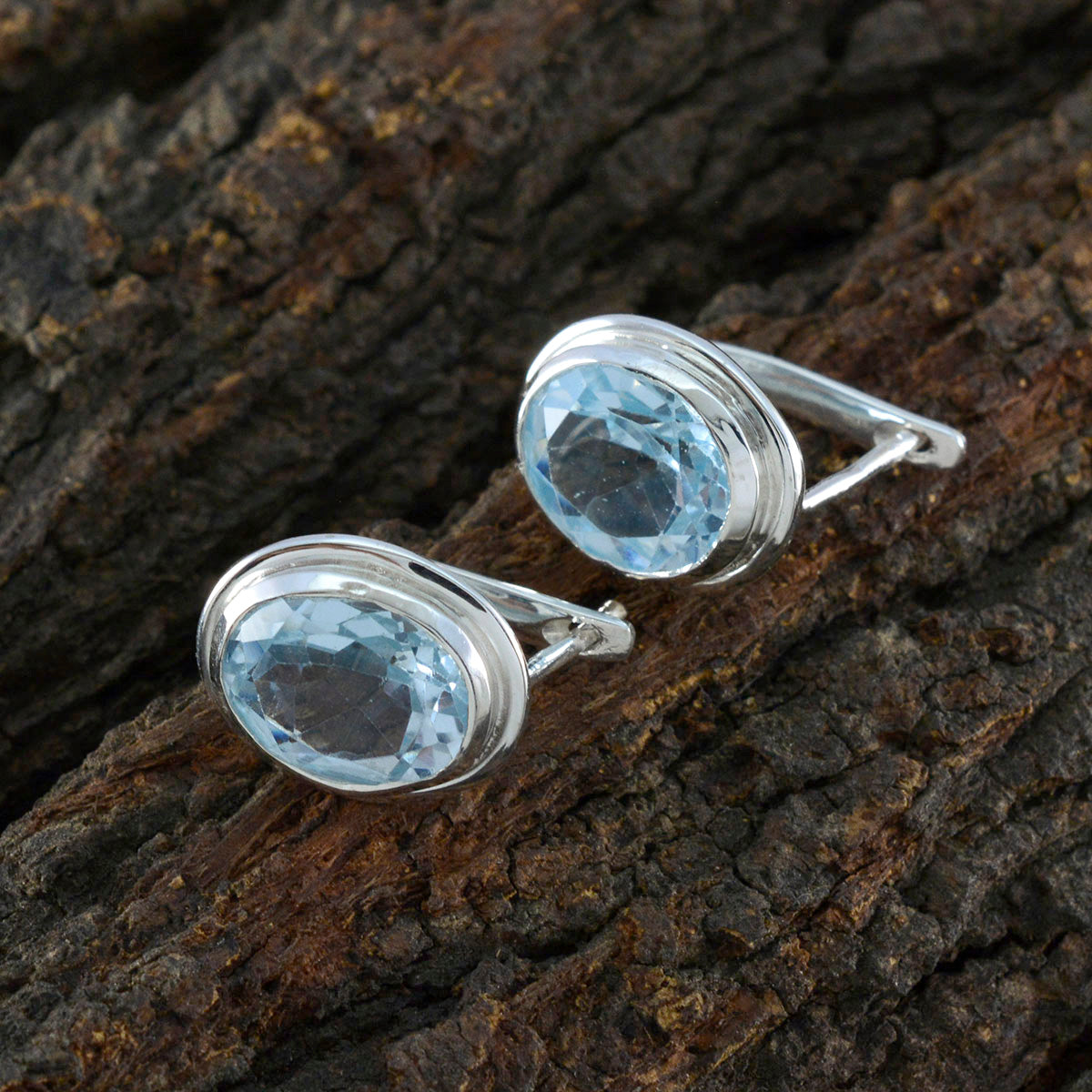 Blue-Topaz-American-Florencia-Solitaire-Stud-Blue-Sterling-Silver-Earring