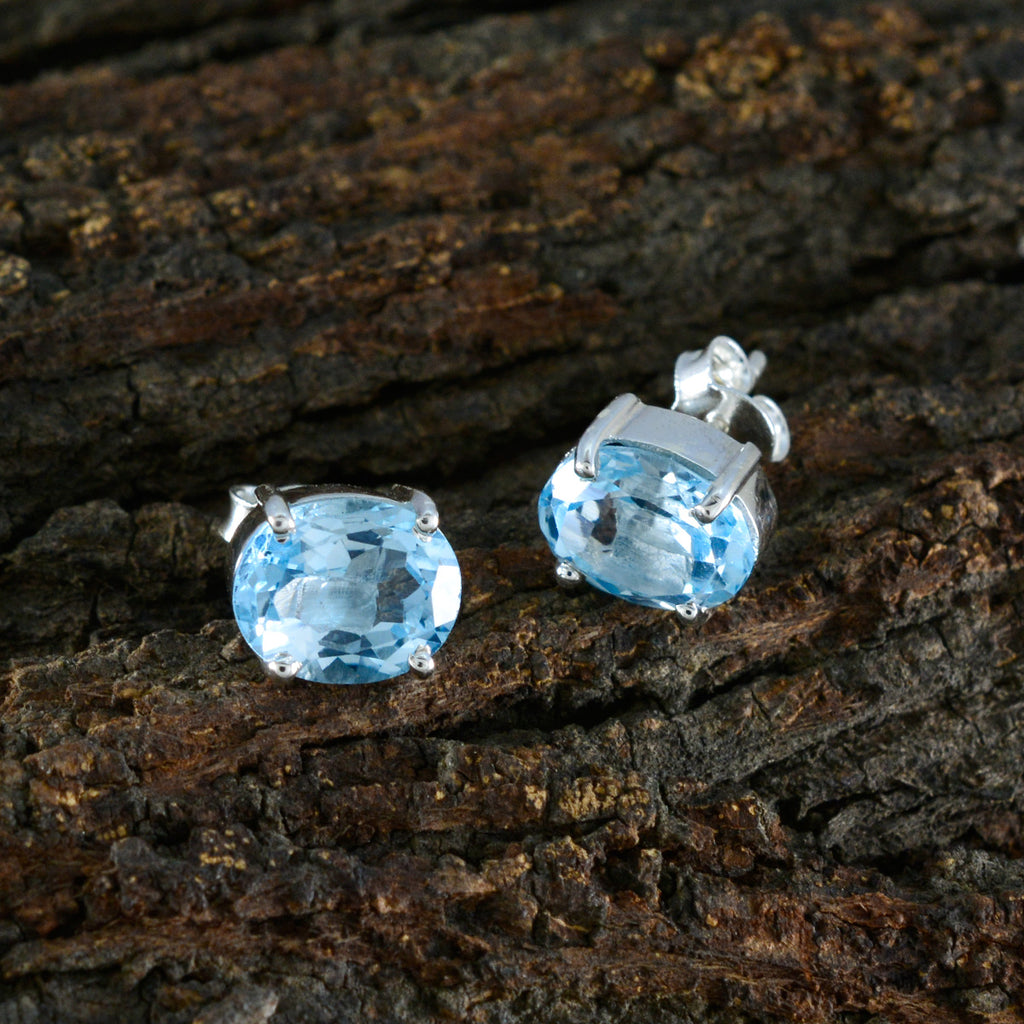 Blue-topaz-Japanese-Yuki-Solitaire-Stud-Blue-925-Sterling-Silver-Earring