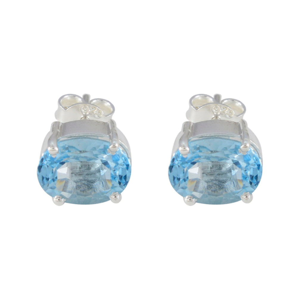 Blue-topaz-Japanese-Yuki-Solitaire-Stud-Blue-925-Sterling-Silver-Earring