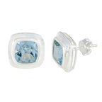Blue-Topaz-Russian-Valentina-Solitaire-Stud-Blue-Sterling-Silver-Earring