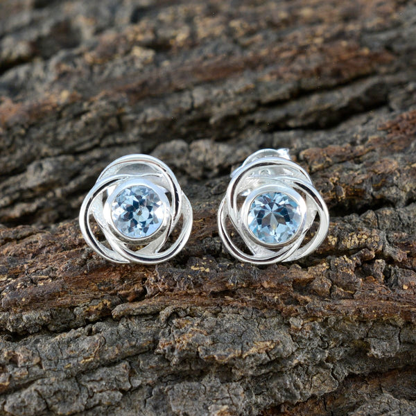 Blue-Topaz-Indian-Ayesha-Solitaire-Stud-Blue-Silver-Earring