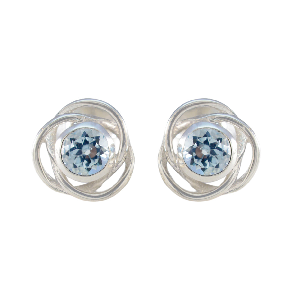 Blue-Topaz-Indian-Ayesha-Solitaire-Stud-Blue-Silver-Earring