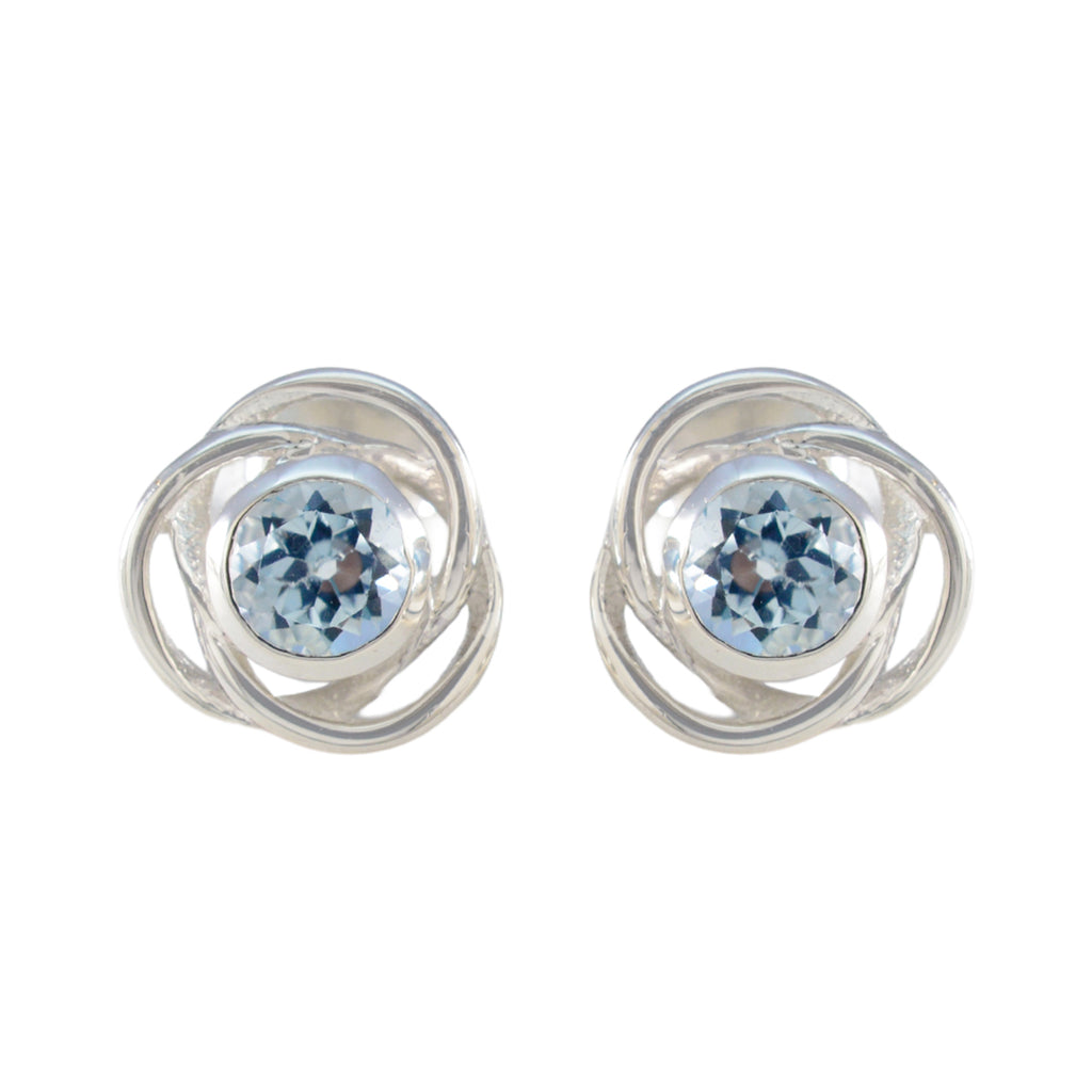 Blue-Topaz-Indian-Ayesha-Solitaire-Stud-Blue-Silver-Earring