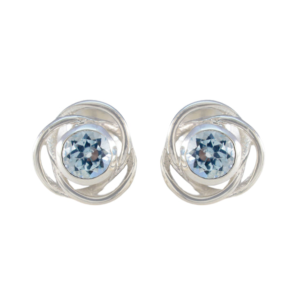 Blue-Topaz-Indian-Ayesha-Solitaire-Stud-Blue-Silver-Earring