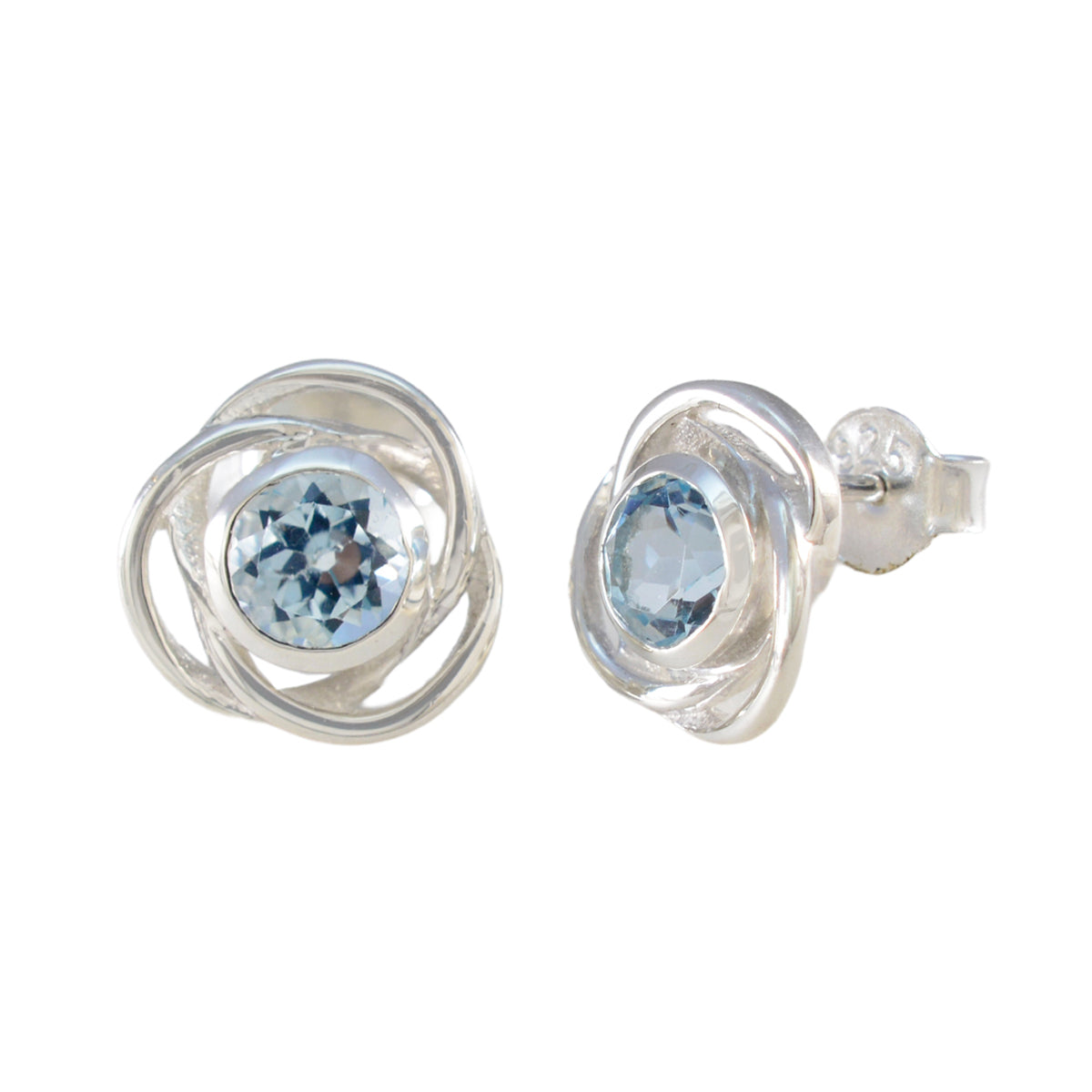 Blue-Topaz-Indian-Ayesha-Solitaire-Stud-Blue-Silver-Earring