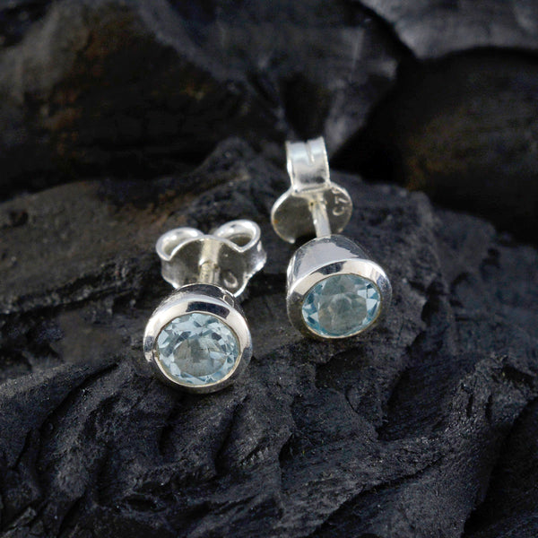 Blue-Topaz-Japanese-Chloe-Solitaire-Stud-Blue-Silver-Earring