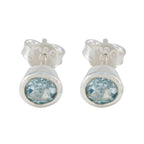 Blue-Topaz-Japanese-Chloe-Solitaire-Stud-Blue-Silver-Earring