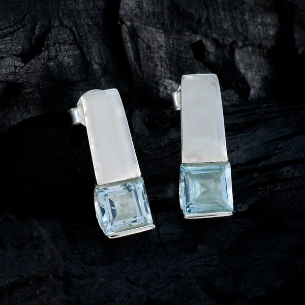 Blue-Topaz-Middle-Eastern-Laura-Solitaire-Stud-Blue-925-Sterling-Silver-Earring