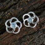 Blue-Topaz-Korean-Mia-Solitaire-Stud-Blue-Sterling-Silver-Earring