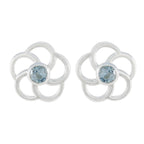 Blue-Topaz-Korean-Mia-Solitaire-Stud-Blue-Sterling-Silver-Earring