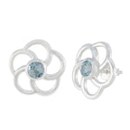 Blue-Topaz-Korean-Mia-Solitaire-Stud-Blue-Sterling-Silver-Earring