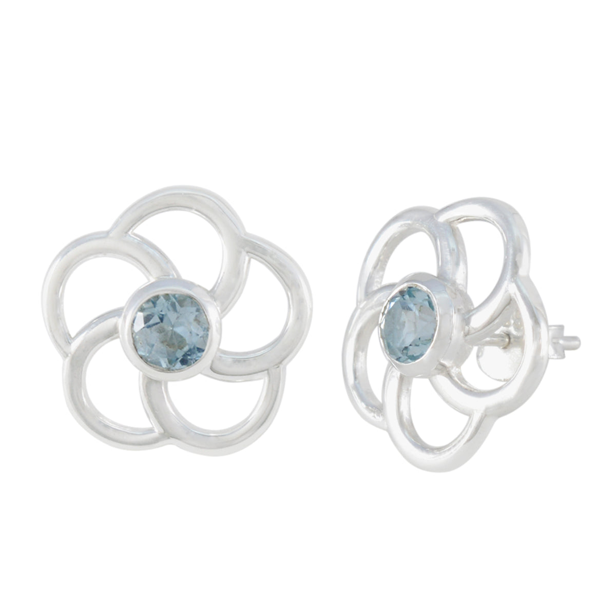 Blue-Topaz-Korean-Mia-Solitaire-Stud-Blue-Sterling-Silver-Earring