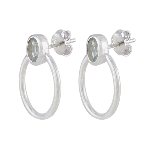 Blue-Topaz-Mexican-Nova-Solitaire-Stud-Blue-Sterling-Silver-Earring