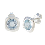 Blue-Topaz-Indian-Kristine-Solitaire-Stud-Blue-92.5-Silver-Earring
